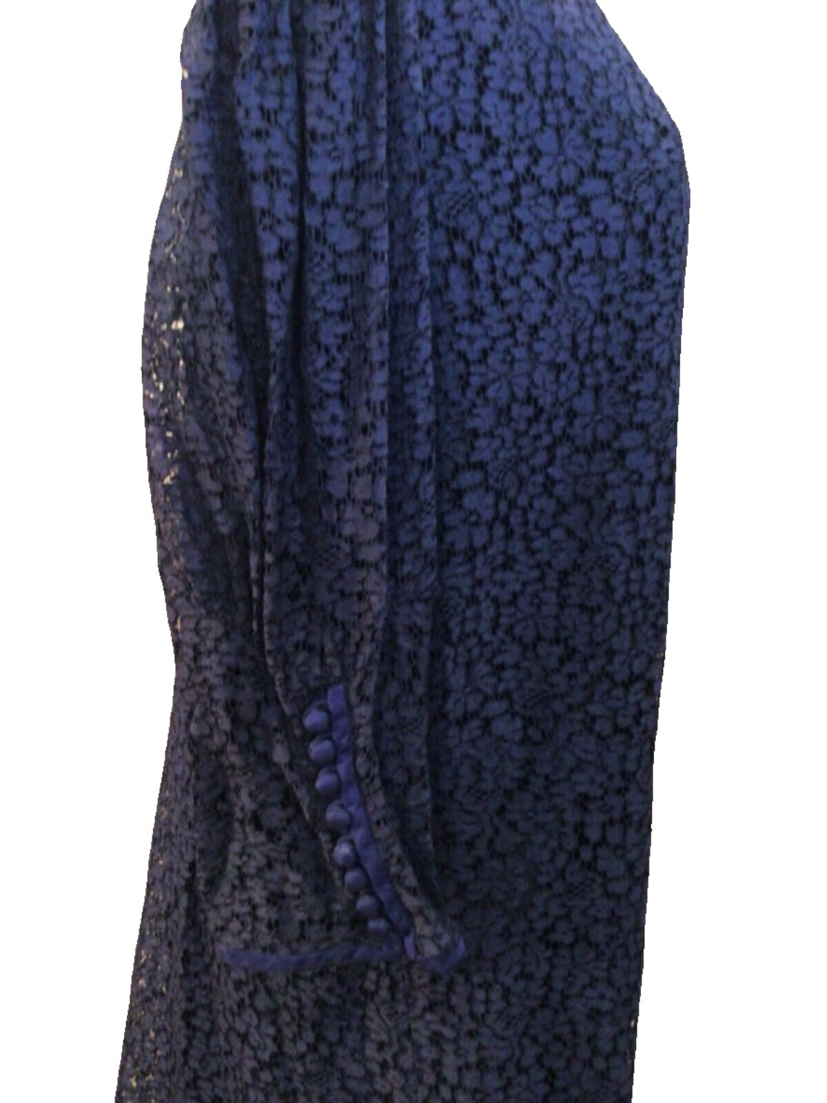 Antique Vintage 1930’s Woman’s Dark Blue Lace Dress