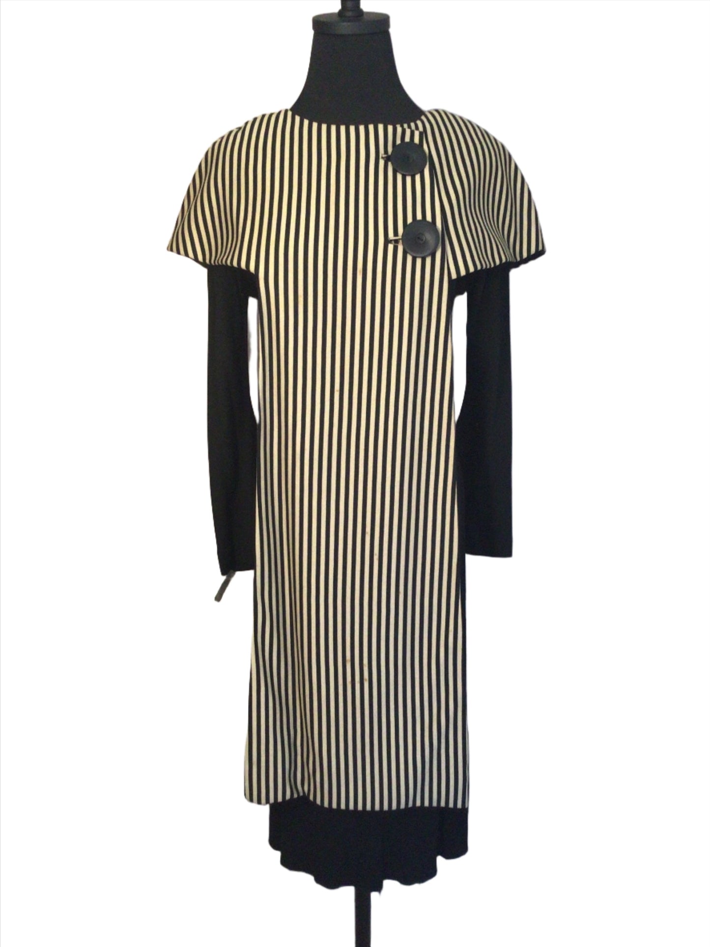 Vintage 1960s Don Sophisticates MOD 2 pc. Poly-knit Tunic Sheath Dress