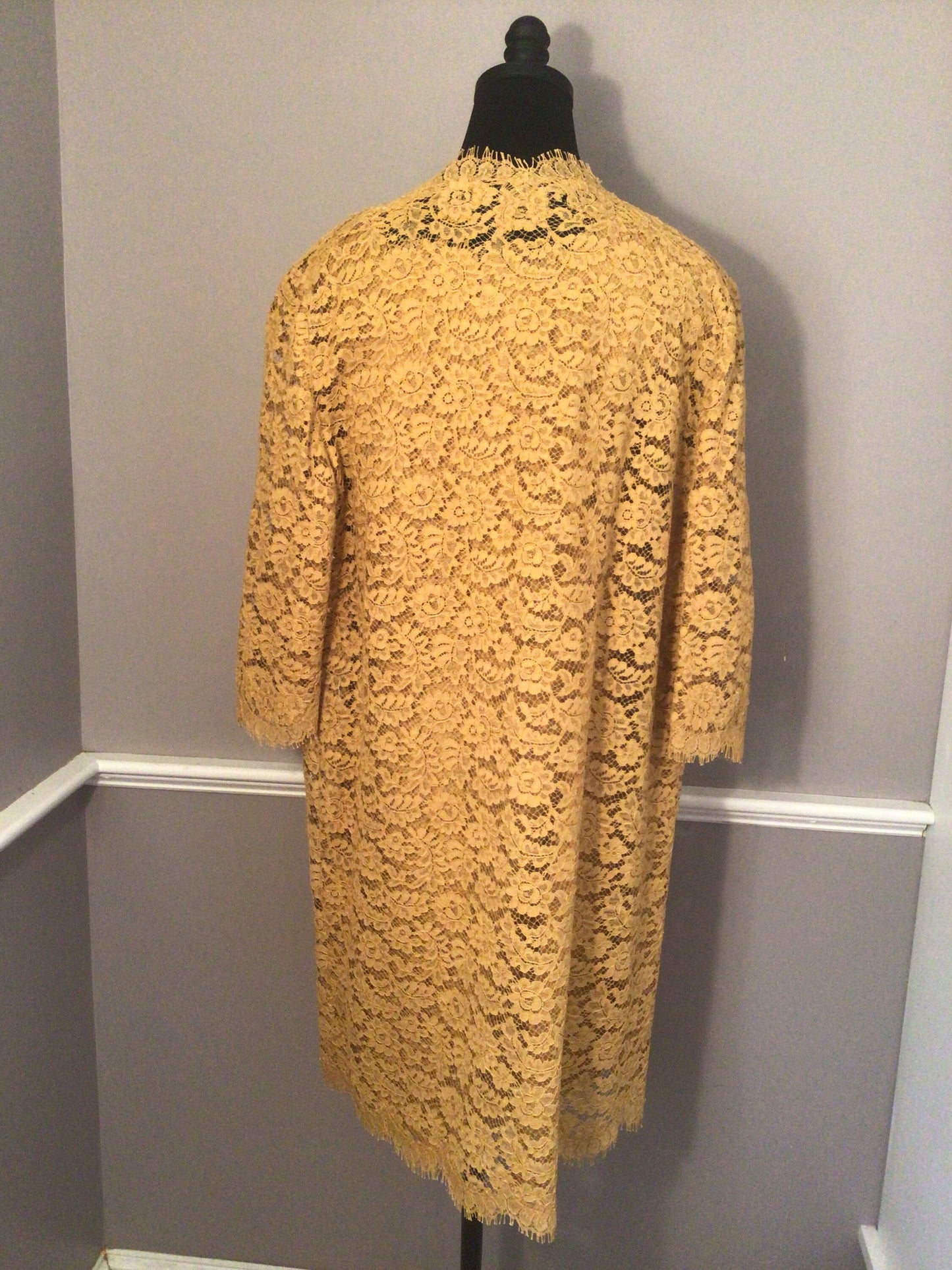 Authentic Vintage 1960s 2 piece Jacket and Dress Lace ensemble.